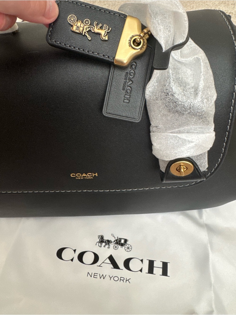 NWT Coach Slouchy Rogue Black - Picture 4 of 8